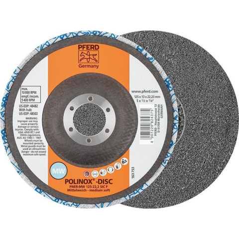 PFERD 44690723 Polinox-compactslijpschijf DISC PNER-MW 125-22,2 SiC F 125 mm 5 stuk(s)