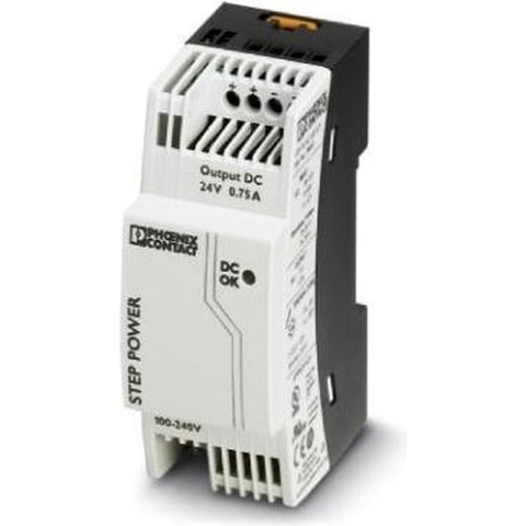 Phoenix Contact STEP-PS/1AC/24DC/0.75 DIN-rail netvoeding 24 V/DC 0.83 A 18 W Aantal uitgangen: 1 x Inhoud: 1 stuk(s)
