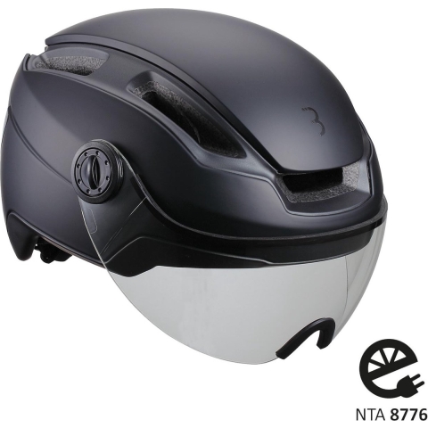BBB helm Indra faceshield transparant lens mat zwart M