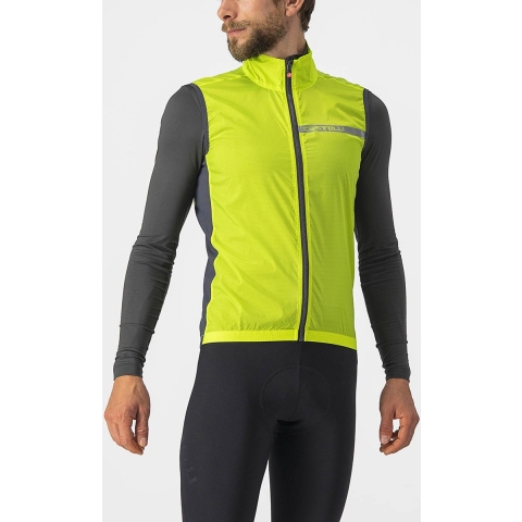 Castelli Squadra stretch mouwloos vest groen/geel heren XL