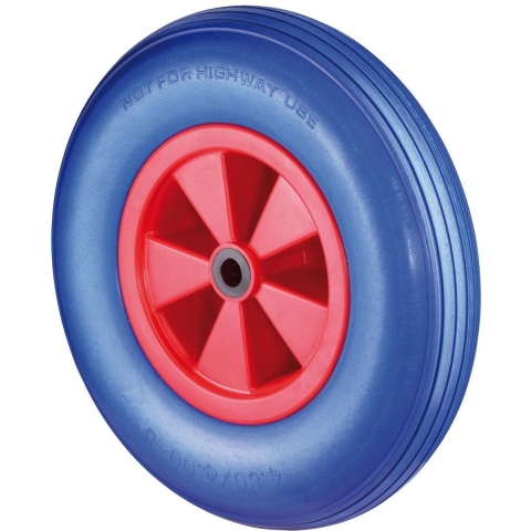 BS Rollen Polyurethaanwiel | wiel-d. 400 mm draagvermogen 200 kg | pechbestendig kunststof | groeven | 1 stuk - D16.400 D16.400