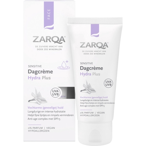 3x Zarqa Dagcreme Hydra Plus SPF15 Sensitive 50 ml