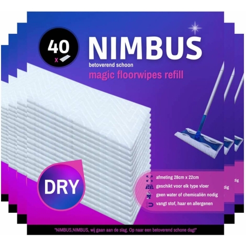 6x NIMBUS Magic Vloerdoekjes Navulling 40 stuks