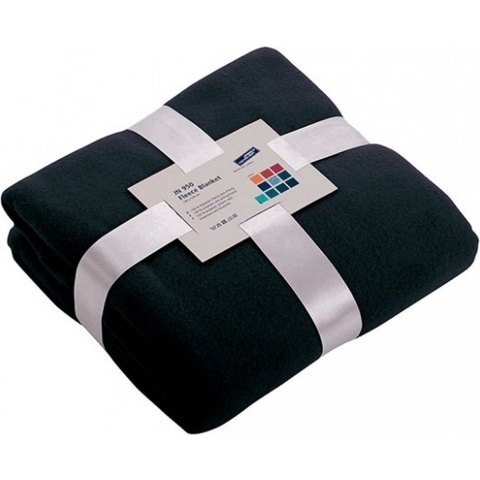 10x Fleece dekens/plaids marineblauw 130 x 170 cm -