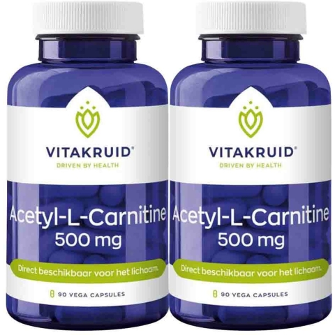 2x Vitakruid Acetyl L-Carnitine 90 vegacapsules