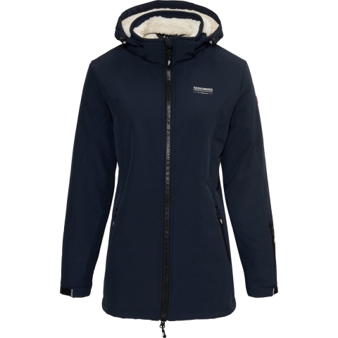 Nordberg Teddy Sherpa gevoerde softshell ski jas dames navy, XL