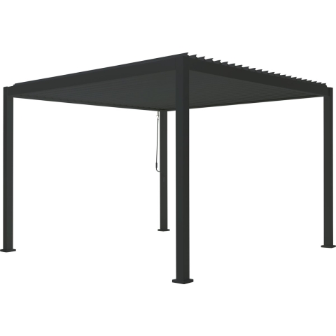 Overkapping vierkant M Rota 300 x 300 cm Matt royal grey - Suns