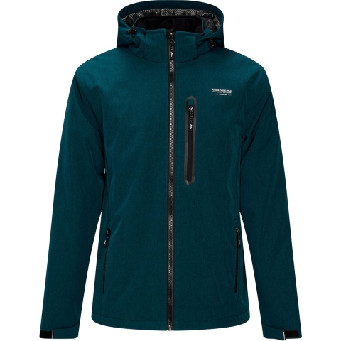 Nordberg Laser gevoerde softshell ski jas heren lagoon groen/blauw, L