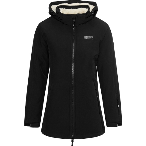 Nordberg Teddy Sherpa gevoerde softshell ski jas dames zwart, M