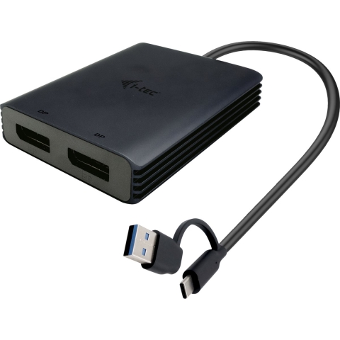i-tec USB Adapter [1x USB-C, USB-A - 2x DisplayPort] I-TEC USB-A/USB-C Dual 4K DP Video Ada.