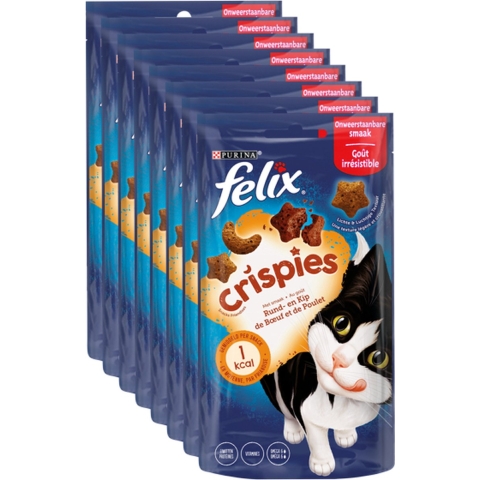 8x Felix Crispies Rund - Kip 48 gr