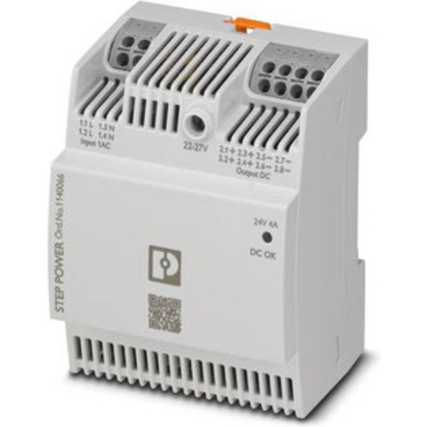Phoenix Contact STEP3-PS/1AC/24DC/4/PT DIN-rail netvoeding 24 V/DC 4 A 96 W Aantal uitgangen: 1 x Inhoud: 1 stuk(s)