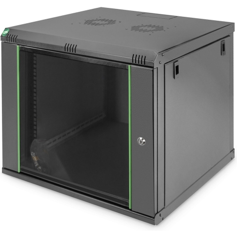 Digitus DN-19 09-U-EC-SW 19inch-wandkast (b x h x d) 600 x 474 x 450 mm 9 HE Zwart (RAL 9005)