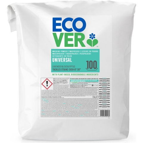 2e halve prijs: Ecover Waspoeder Universal 100 Wasbeurten 7,5 kg