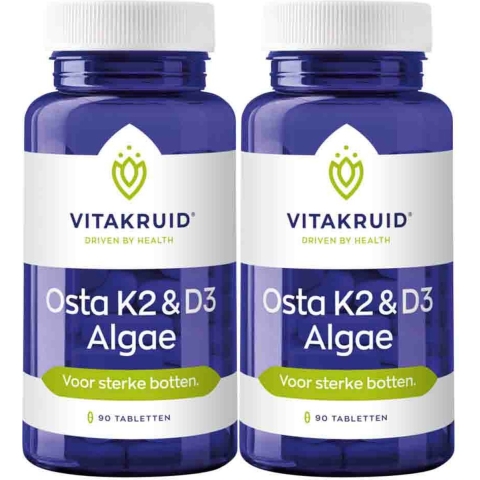 2x Vitakruid Osta K2&D3 Algae 90 tabletten