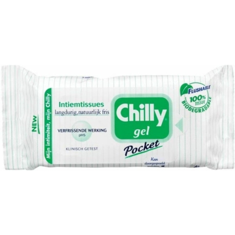12x Chilly Pocket Intiemtissues Doekjes Gel&Fresh 12 stuks