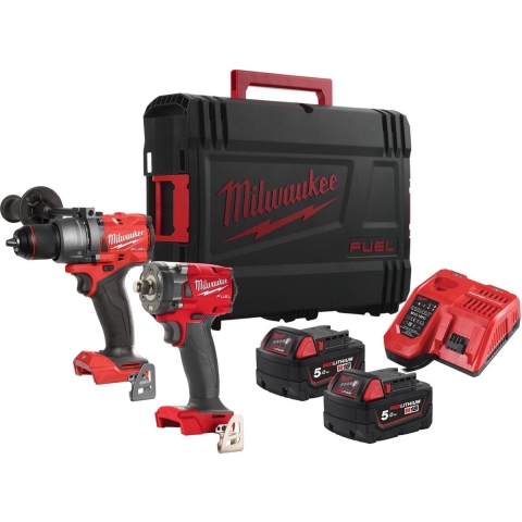 Milwaukee M18 FPP2B3-502X M18 FUEL powerpack 2-kit (M18FPD3, FIW2F12, 2 x 5,0Ah) 4933492521