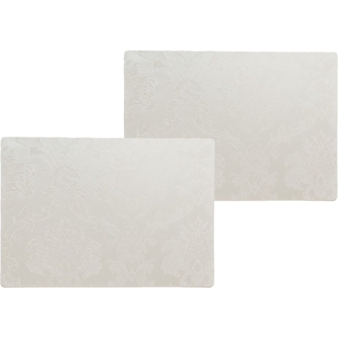 12x stuks stevige luxe Tafel placemats Amatista wit 30 x 43 cm -