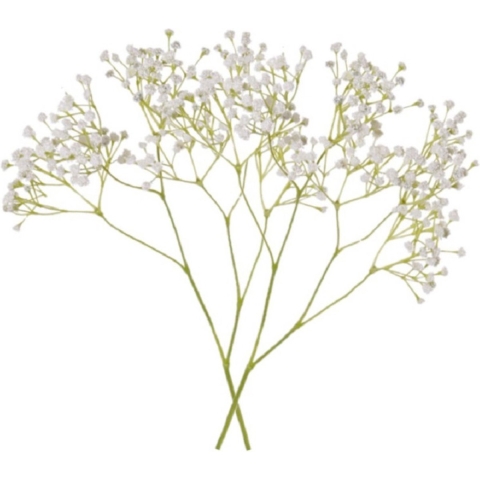 8x stuks kunstbloemen Gipskruid/Gypsophila takken wit 58 cm -