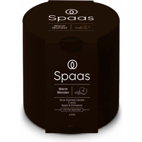 6x SPAAS Glow Geurkaars 2-wiek Warm wonder± 55 branduren