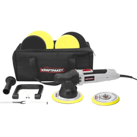 Dino KRAFTPAKET Exzenterpoliermaschine 230 V 650 W 1600 - 6400 U/min 125/150 mm 9mm Hub 640296 Excentrische polijstmachine 230 V 650 W 1600 - 6400 omw/min 125