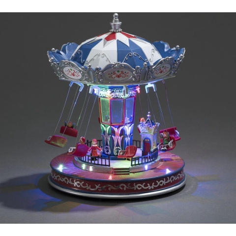 Konstsmide 3443-000 LED-decor Caroussel RGBW LED Bont Stroomvoorziening kiesbaar, Animatie, Kerstliedjes, Schakelaar