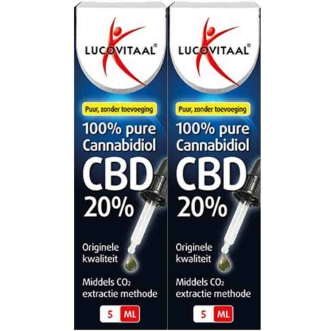 2x Lucovitaal CBD Cannabidiol Olie 20% 5 ml