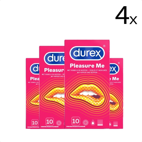 4x Durex Condooms Pleasure Me 10 stuks