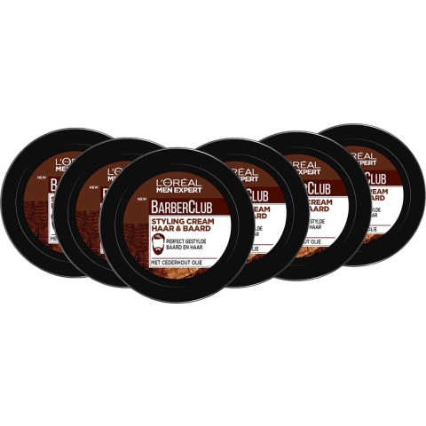 6x L'Oréal Men Expert BarberClub Baard&Haar Styling Creme