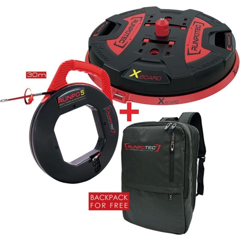 Runpo Runpotec Actieset - Kabelafroller + Trekveer + Rugtas - A6454000