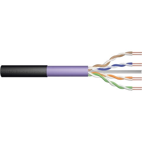 Digitus DK-1613-VH-5-OD Netwerkkabel CAT 5, CAT 6 U/UTP Zwart, Violet 500 m