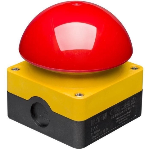 Eaton 229748 FAK-R/V/KC11/IY Voet- en slagdrukknop 230 V/AC 6 A 1x uit/aan Continu (Ø x h) 94 mm x 101 mm IP67 1 stuk(s)