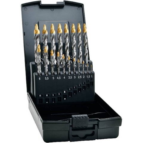 Exact 74561 HSS TiN-punt Spiraalboor DIN 338 1 set(s)