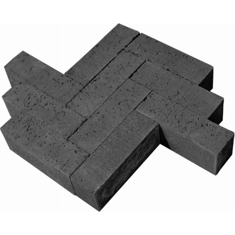 Stenen dikformaat zonder vellingkant Carbon 21 x 7 x 8 cm - Gardenlux
