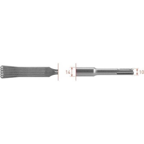 Rotec SDS+ Patentvoegbeitel langmodel 7mm dikte 32x200 - 2160020