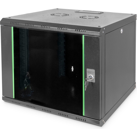 Digitus DN-19 09U-6/6-SW 19inch-wandkast (b x h x d) 600 x 509 x 600 mm 9 HE Zwart, Zwart (RAL 9005)