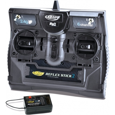 Carson Modellsport Reflex Stick II RC handzender 2,4 GHz Aantal kanalen: 6 Incl. ontvanger