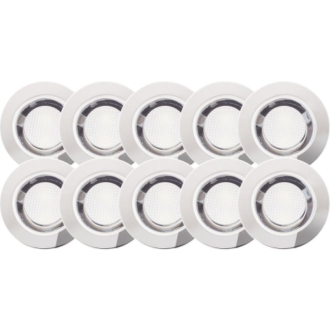 Brilliant G03093/82 Cosa 30 LED-inbouwlamp Set van 10 stuks LED LED vast ingebouwd 1.5 W RVS