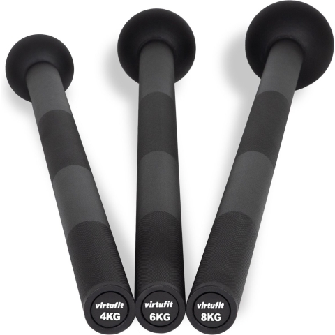 VirtuFit Macebell Set - Zwart - 4, 6, 8 kg