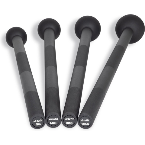 VirtuFit Macebell Set - Zwart - 4, 6, 8, 10 kg