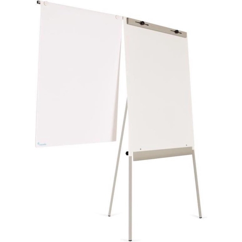 Rocada Flipchart 610V19 (b x h) 1800 mm x 850 mm Wit (RAL 9003), Staal Afwisbaar, Beschrijfbaar, In hoogte verstelbaar, Incl. opbergbakje, Magneetband R610102