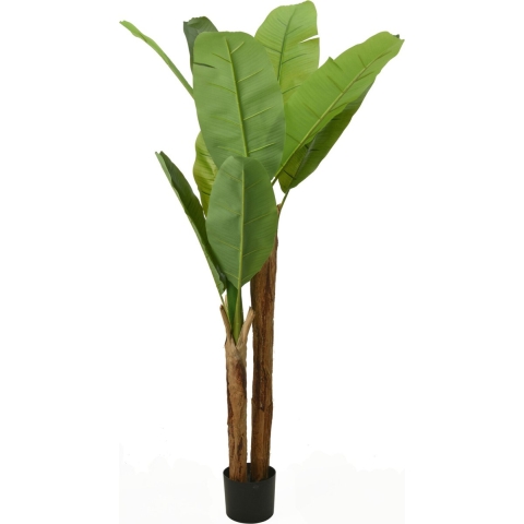 Kunst bananenplant - in pot - 160 cm - kunstplant - voor binnen - bananenboom -