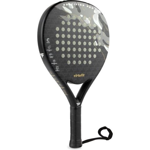 VirtuFit Precision Pro Padel Racket - Zwart - Goud