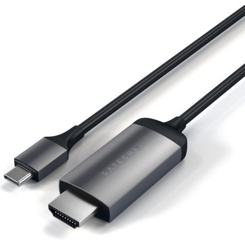 Satechi ST-CHDMIM USB-C-displaykabel USB-C / HDMI Aansluitkabel HDMI-A-stekker, USB-C stekker 1.8 m Spacegrijs 4K UHD