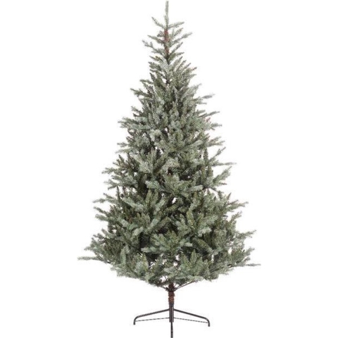 Kunstkerstboom Allison Pine misty grijs wit 240 cm - Everlands