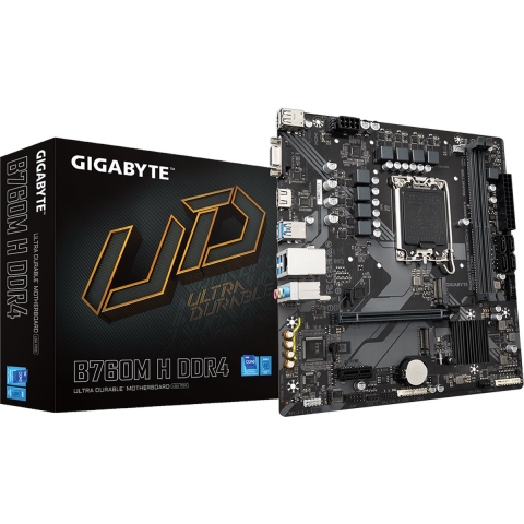 Gigabyte B760M H DDR4 Moederbord Socket Intel 1700 Vormfactor Micro-ATX Moederbord chipset Intel® B760