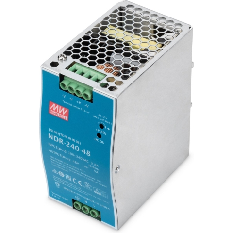 Digitus DN-PWR24048 DIN-rail netvoeding 48 V/DC 5 A 240 W Aantal uitgangen: 2 x Inhoud: 1 stuk(s)