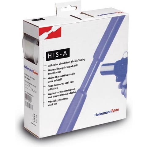 HellermannTyton 308-11203 Krimpkous met lijm Transparant 12 mm 4 mm Krimpverhouding:3:1 5 m