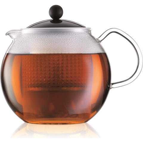 bodum ASSAM F/PLST 1.5 Liter Theekoker Transparant, Zwart
