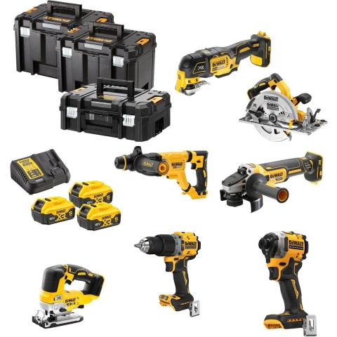 DeWalt DCK706P3T | 7-delige Combopack | XR 18 Volt | 5,0 Ah | Li-Ion | 3 accu&apos;s - DCK706P3T-QW